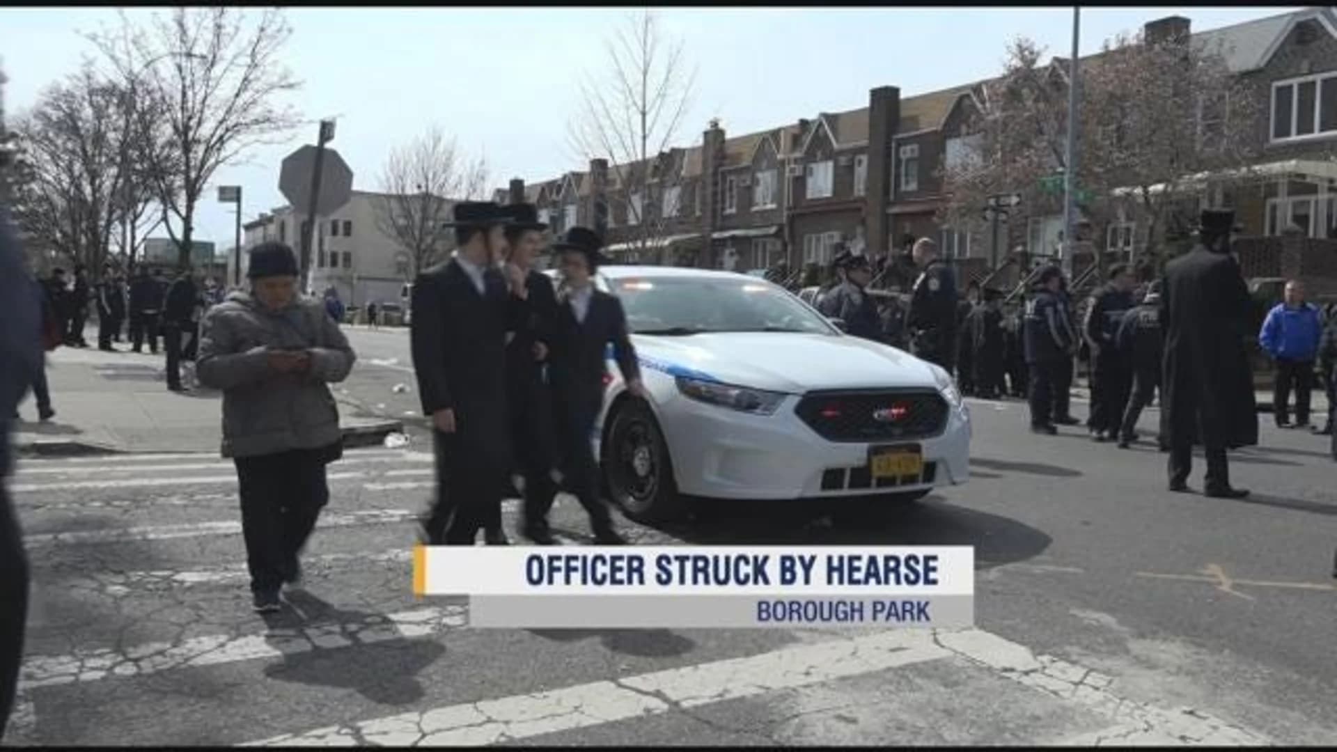 Hearse, drone injure officers at rabbi's funeral in Borough Park