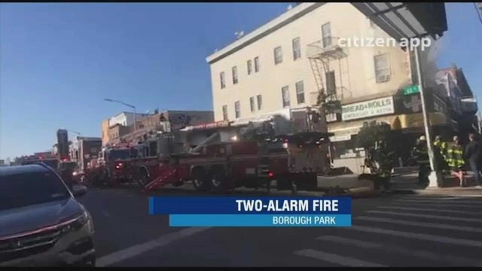 Fire officials: 2-alarm fire breaks out in Borough Park