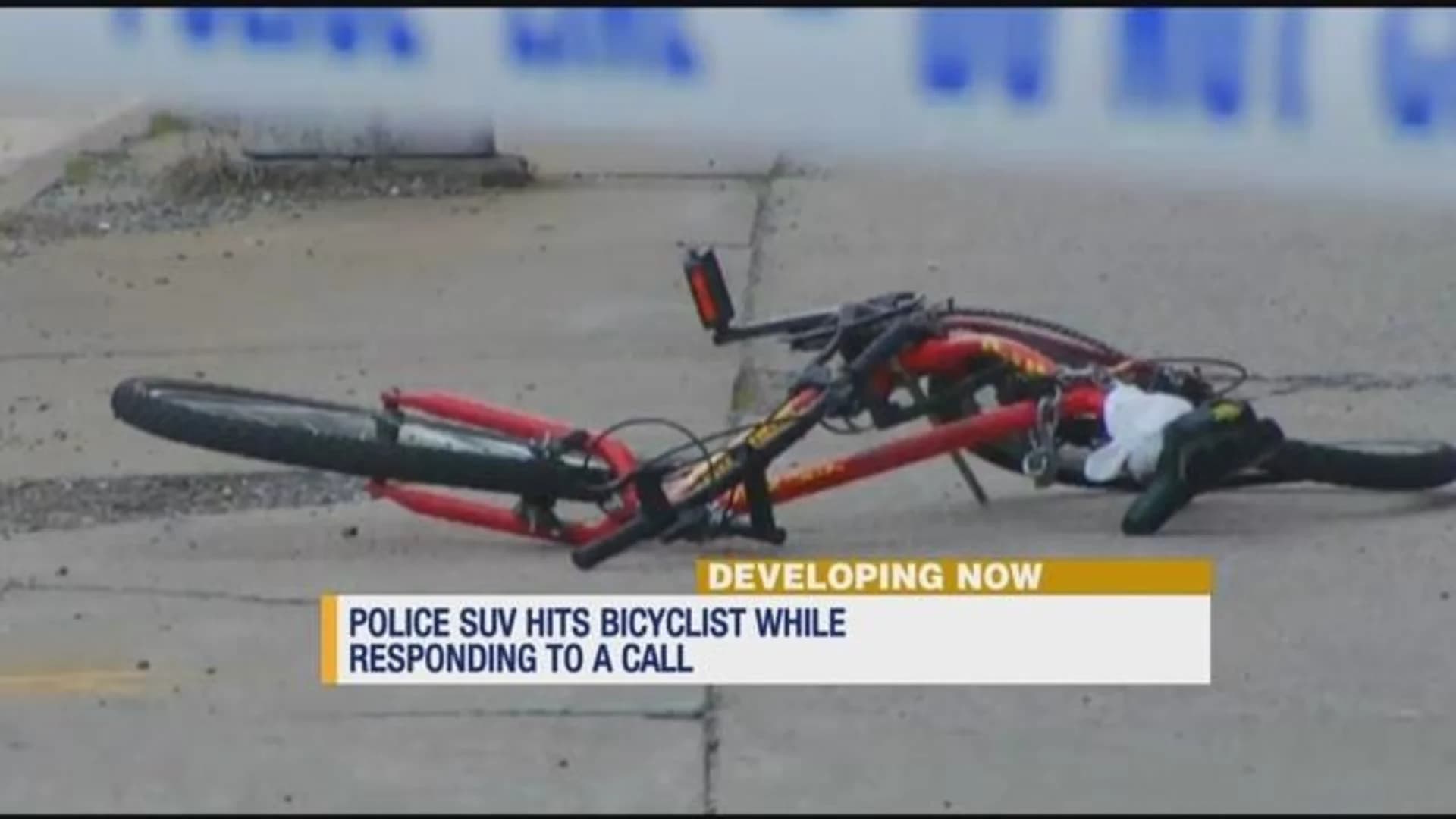 Bicyclist struck by NYPD cruiser while officers respond to call