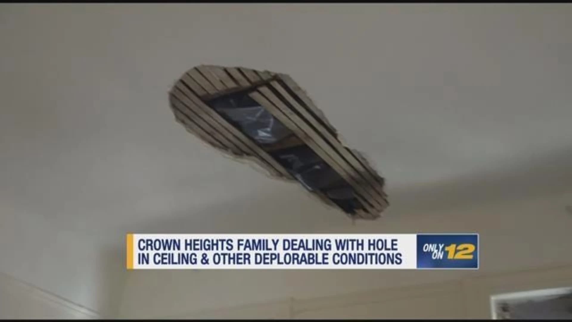 Worker falls through ceiling of Crown Heights apartment
