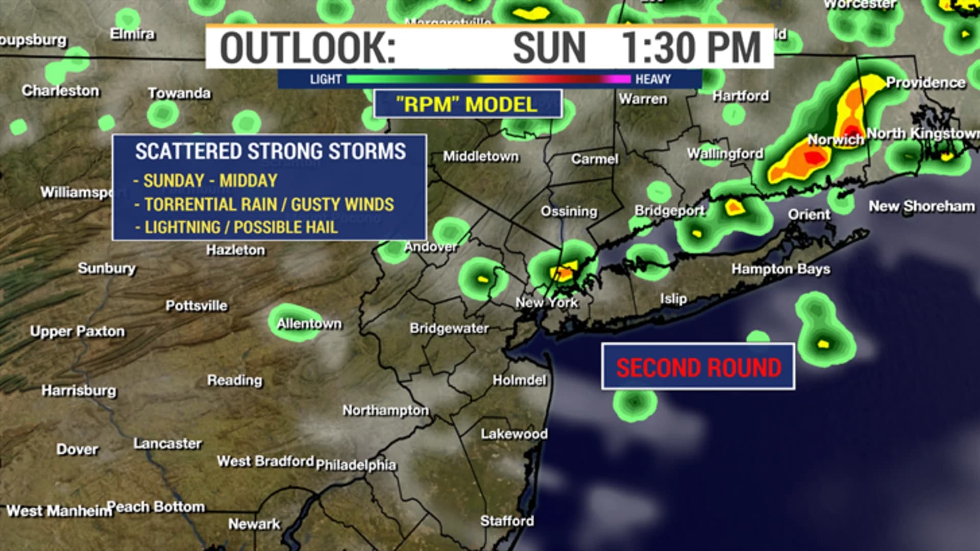 More storm activity possible for the city Sunday