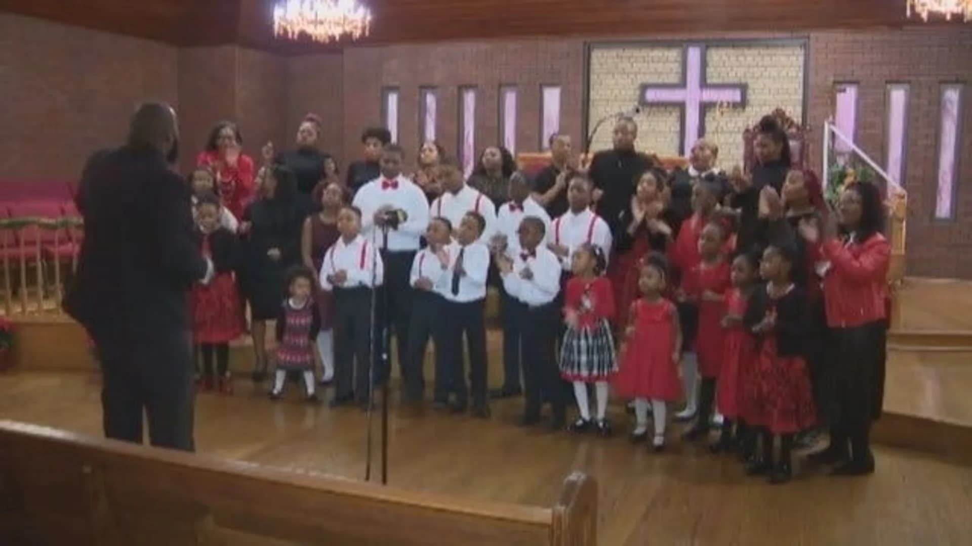 Greater St. Stephen United Church of God Choralettes perform holiday songs