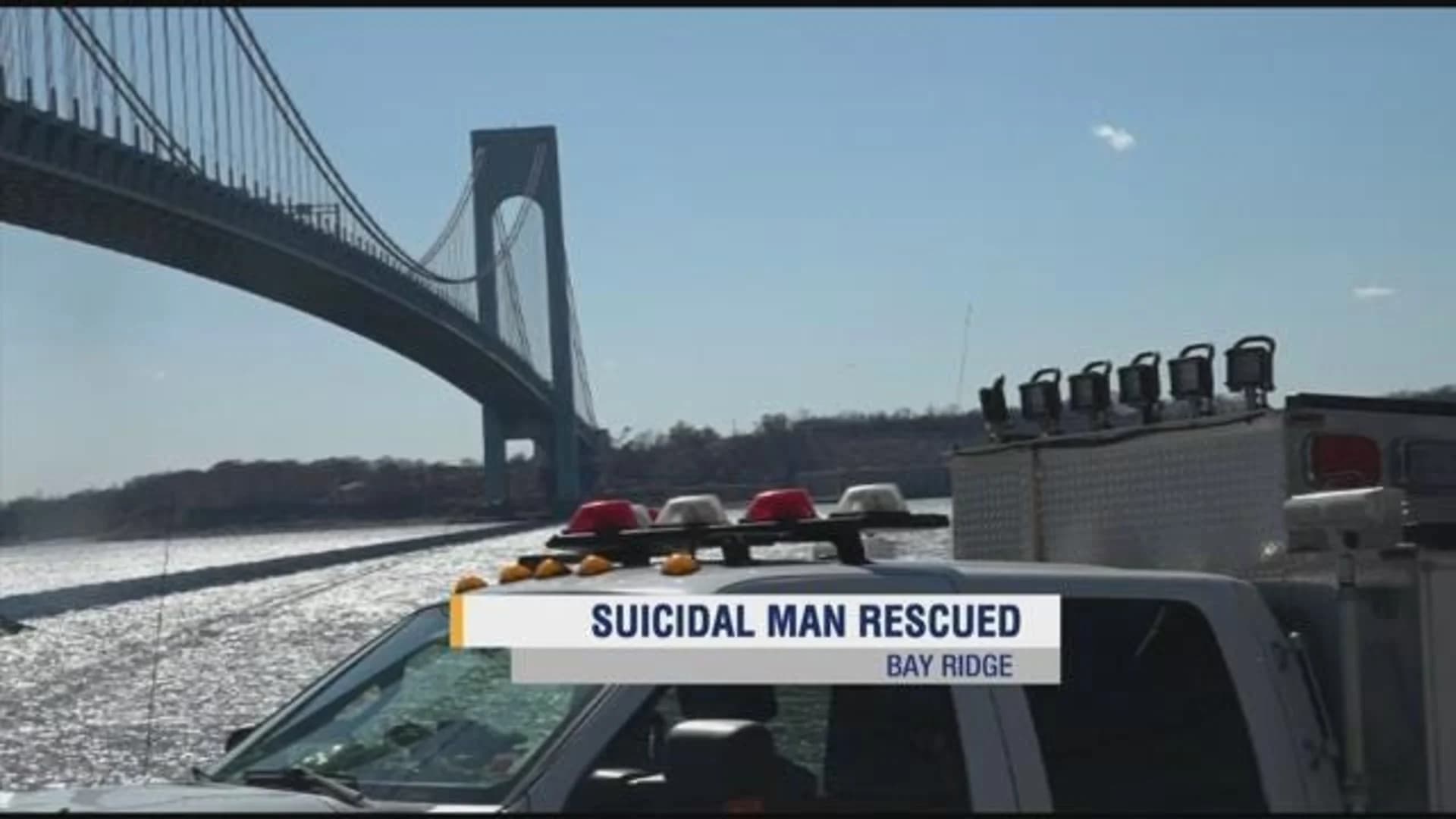 Bystanders, police officers rescue man attempting to jump off Verrazzano Bridge