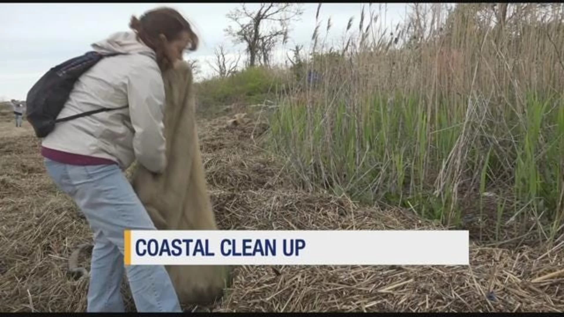 Volunteers clean up coastline at Floyd Bennet Field