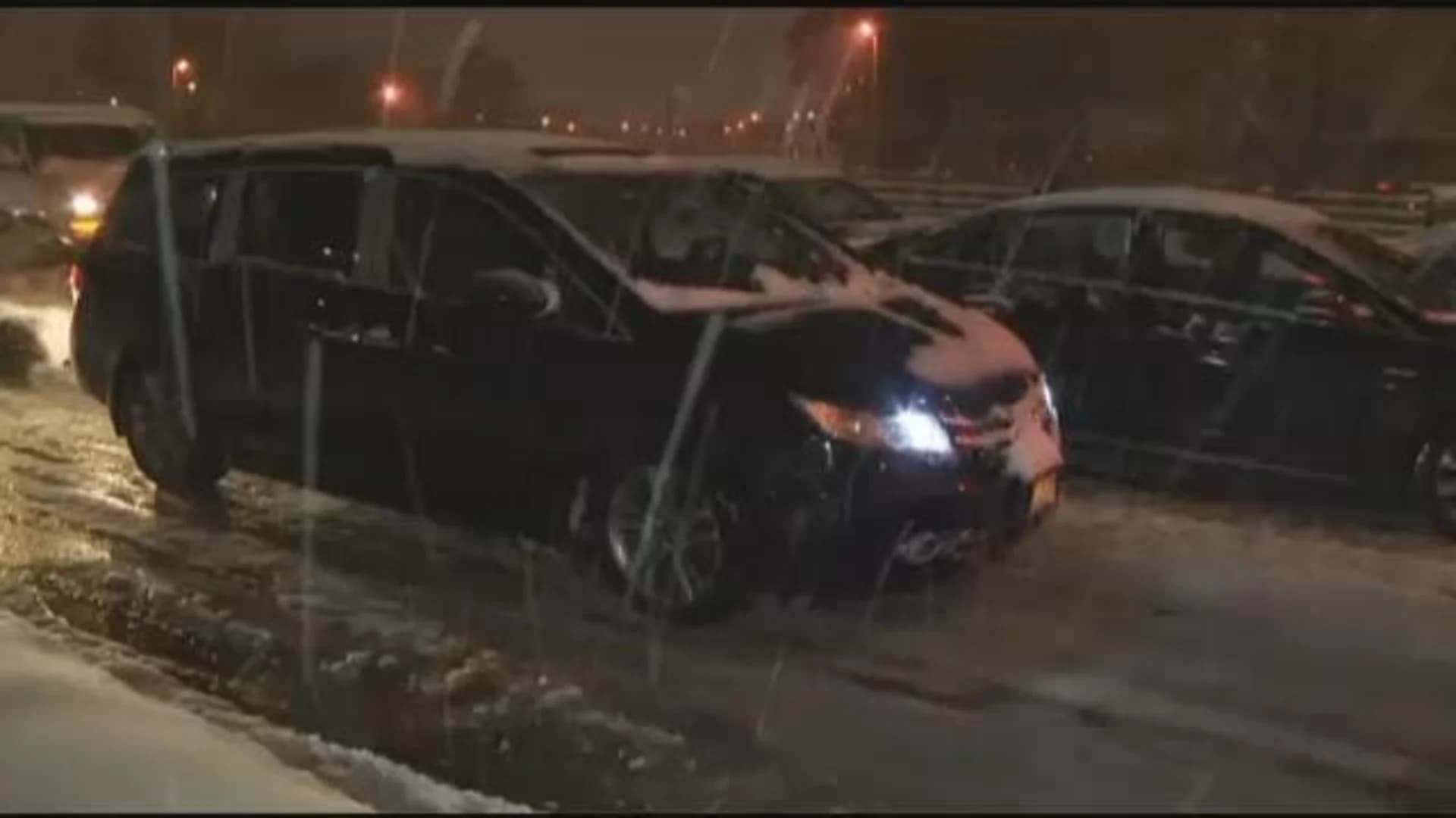 5 inches of snow, heavy rain cause commute headaches across Brooklyn