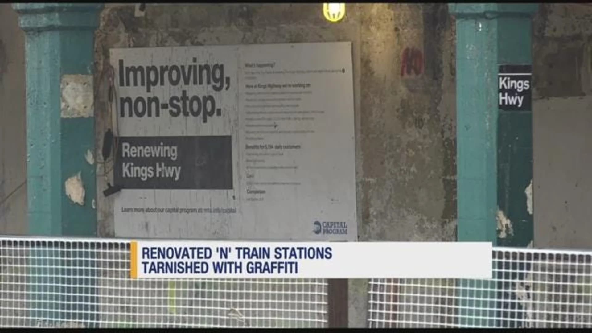 Renovated N train stations already hit with graffiti