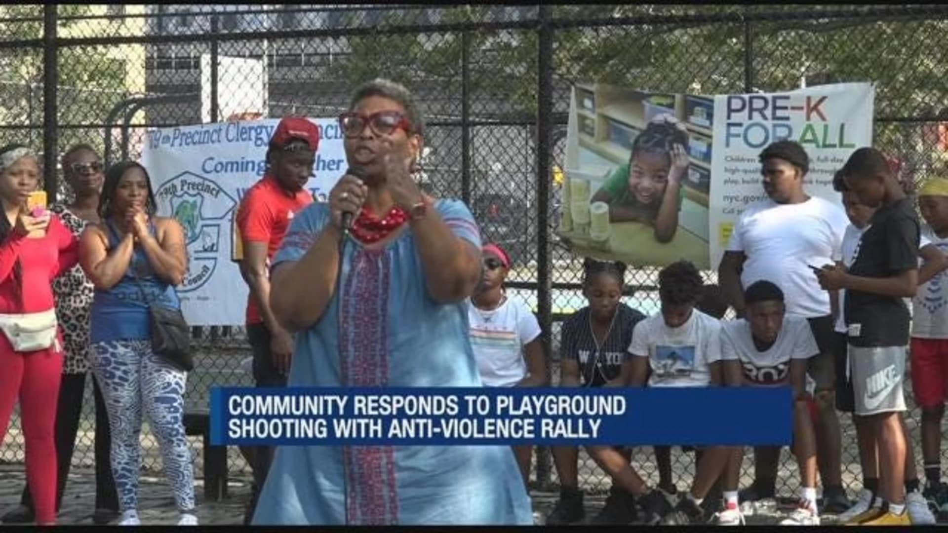 Bed-Stuy community responds to playground shooting with rally