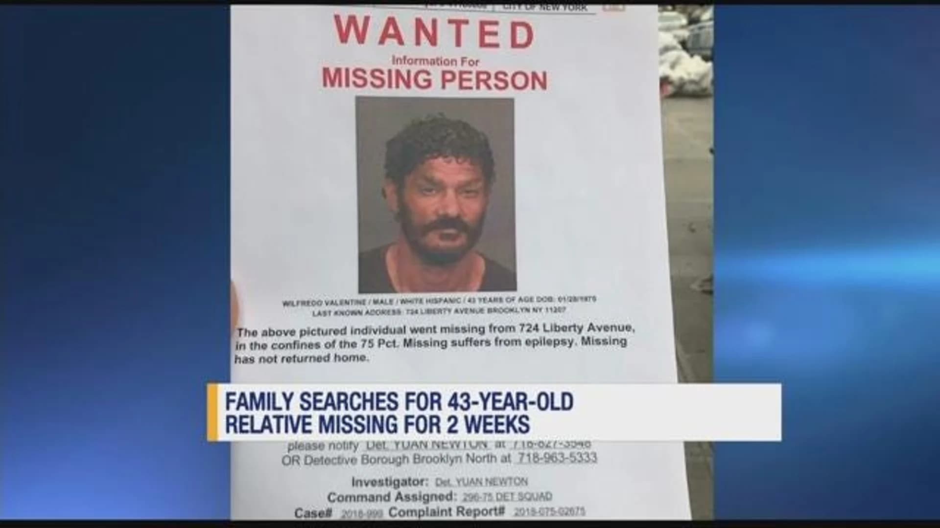 Relatives of missing man with epilepsy beg for help