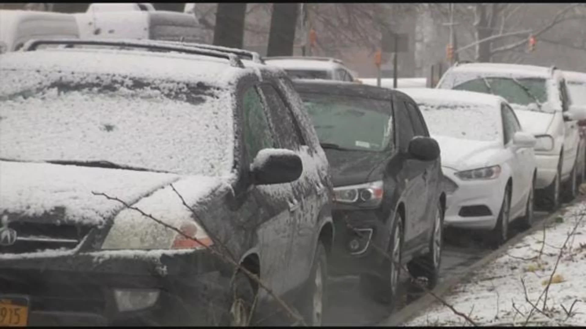 Snow tapers off as nor'easter passes through region