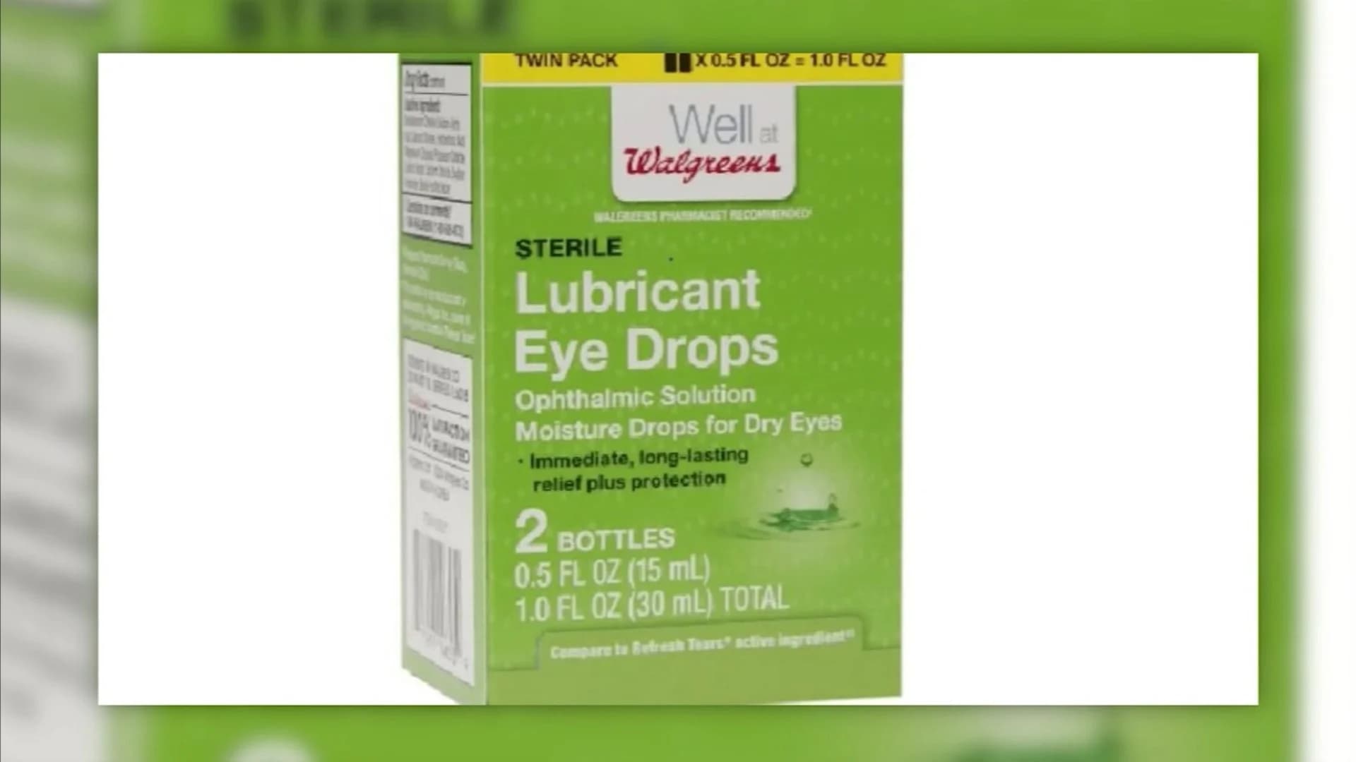 Company recalls eye drops, ointments sold at Walgreens and Walmart