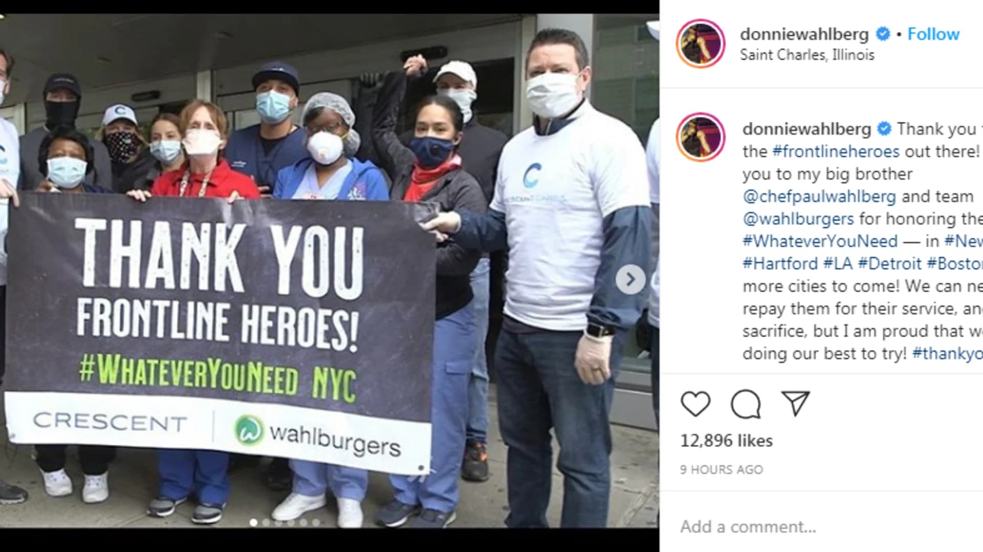 Wahlburgers donates meals to first responders in the Bronx, Brooklyn