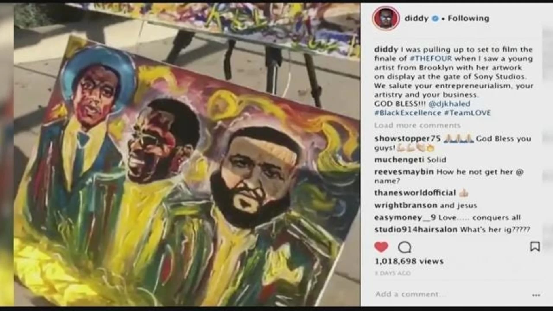 Diddy, DJ Khaled purchase paintings from Brooklyn artist