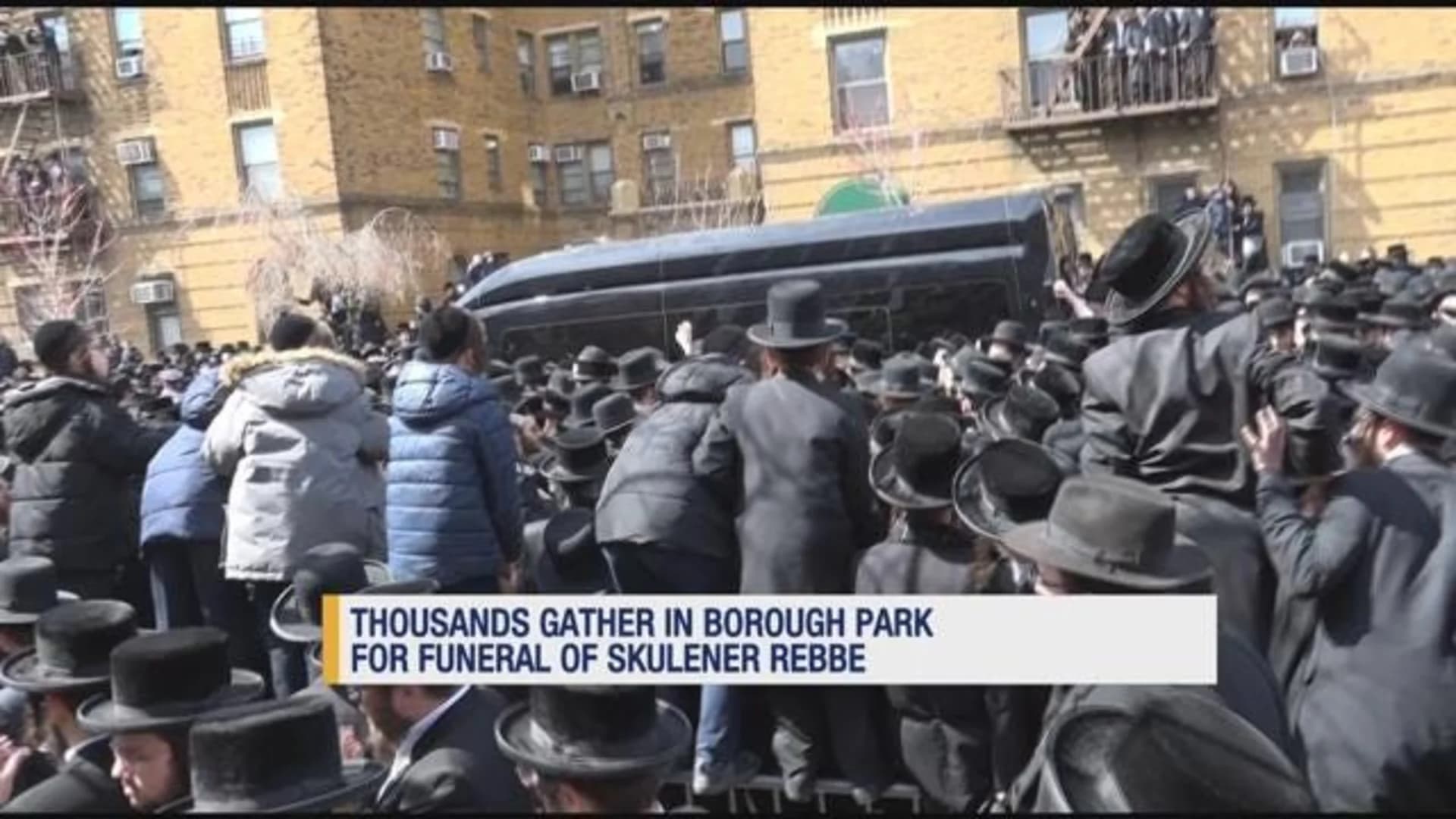 Thousands line the streets of Borough Park for rabbi's funeral