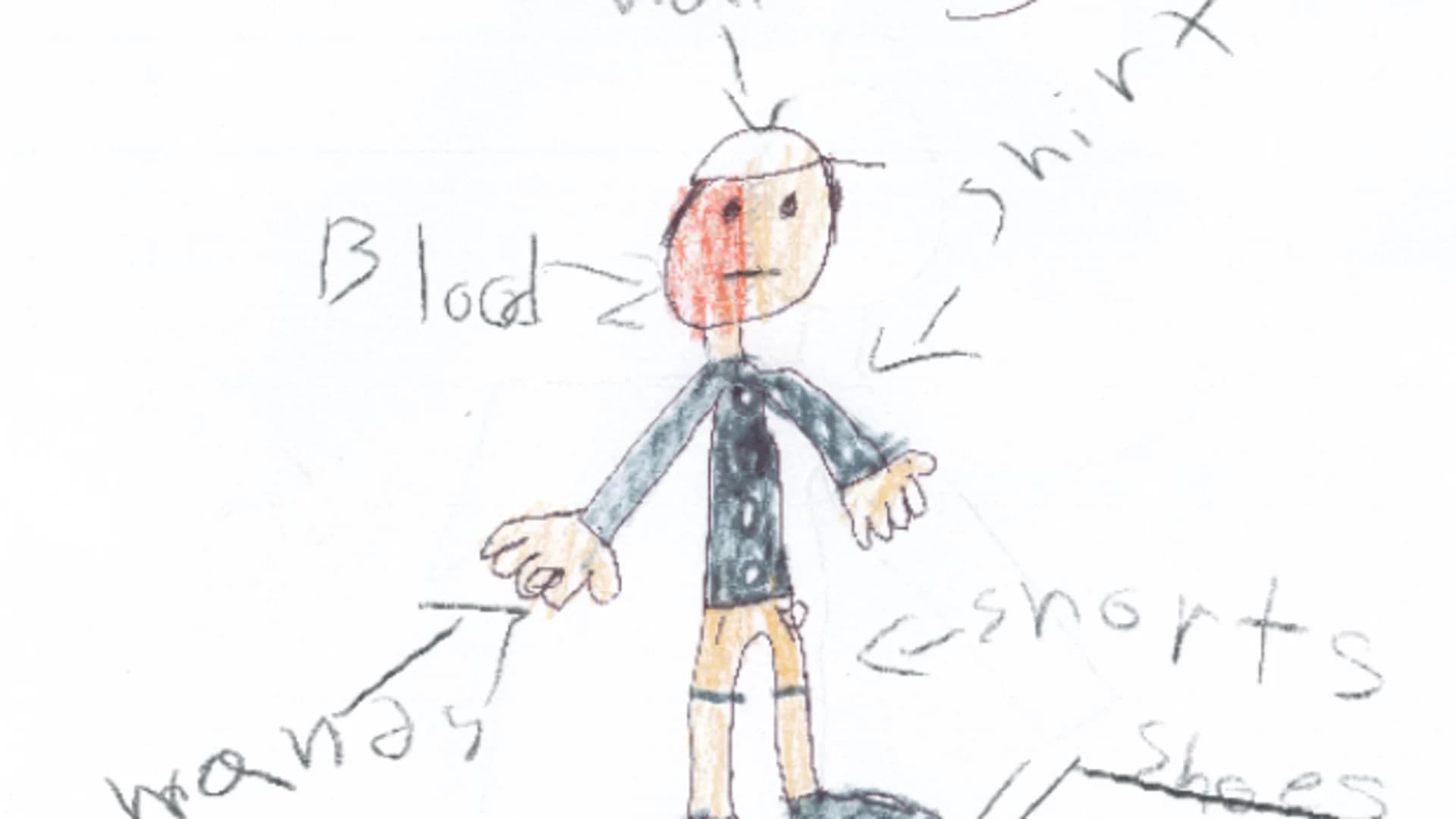 Kids draw 'bad guy' to help police catch motorcyclist who fled crash