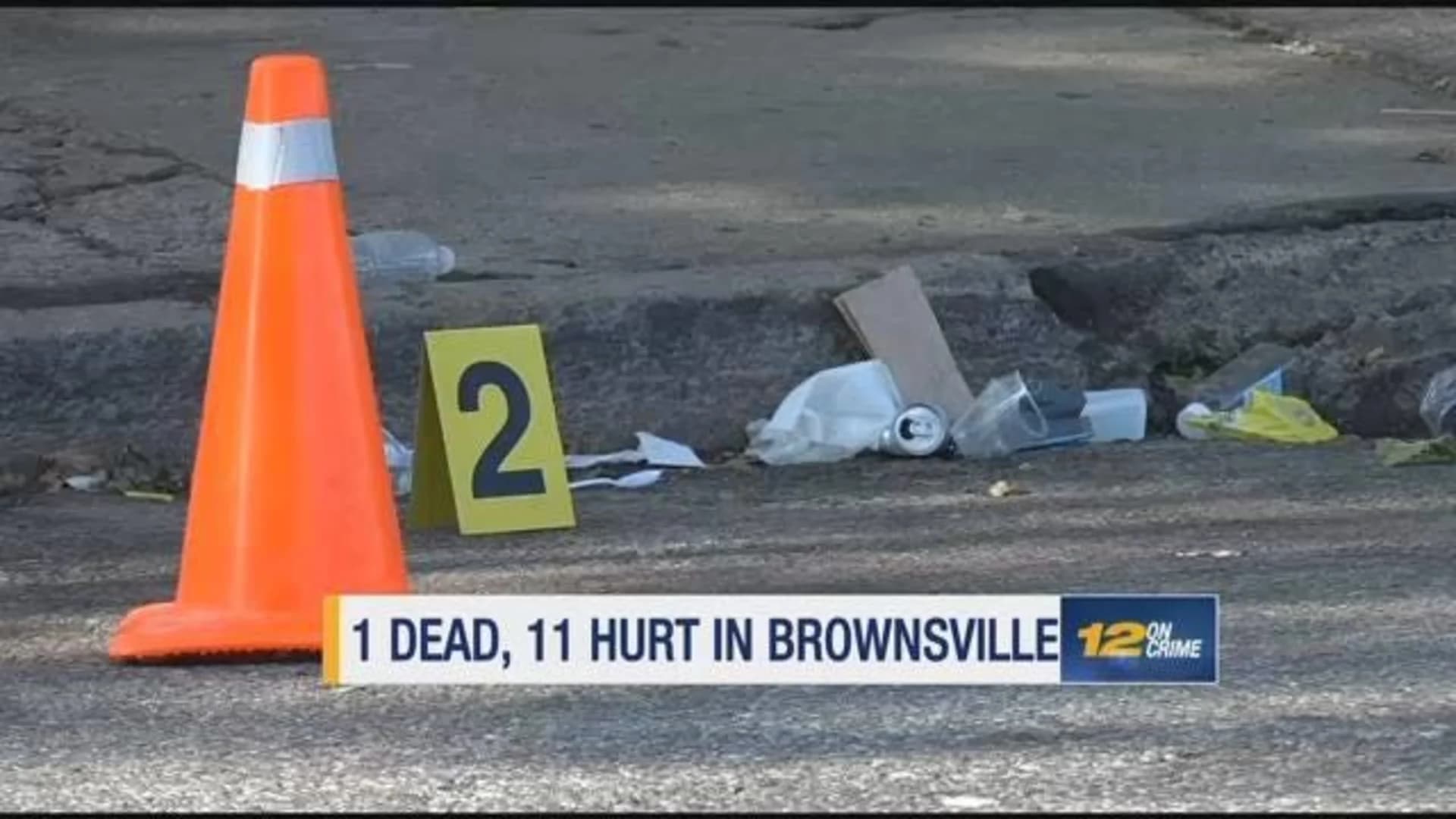 Police search for 2 people in connection to Brownsville shooting that killed 1, injured 11