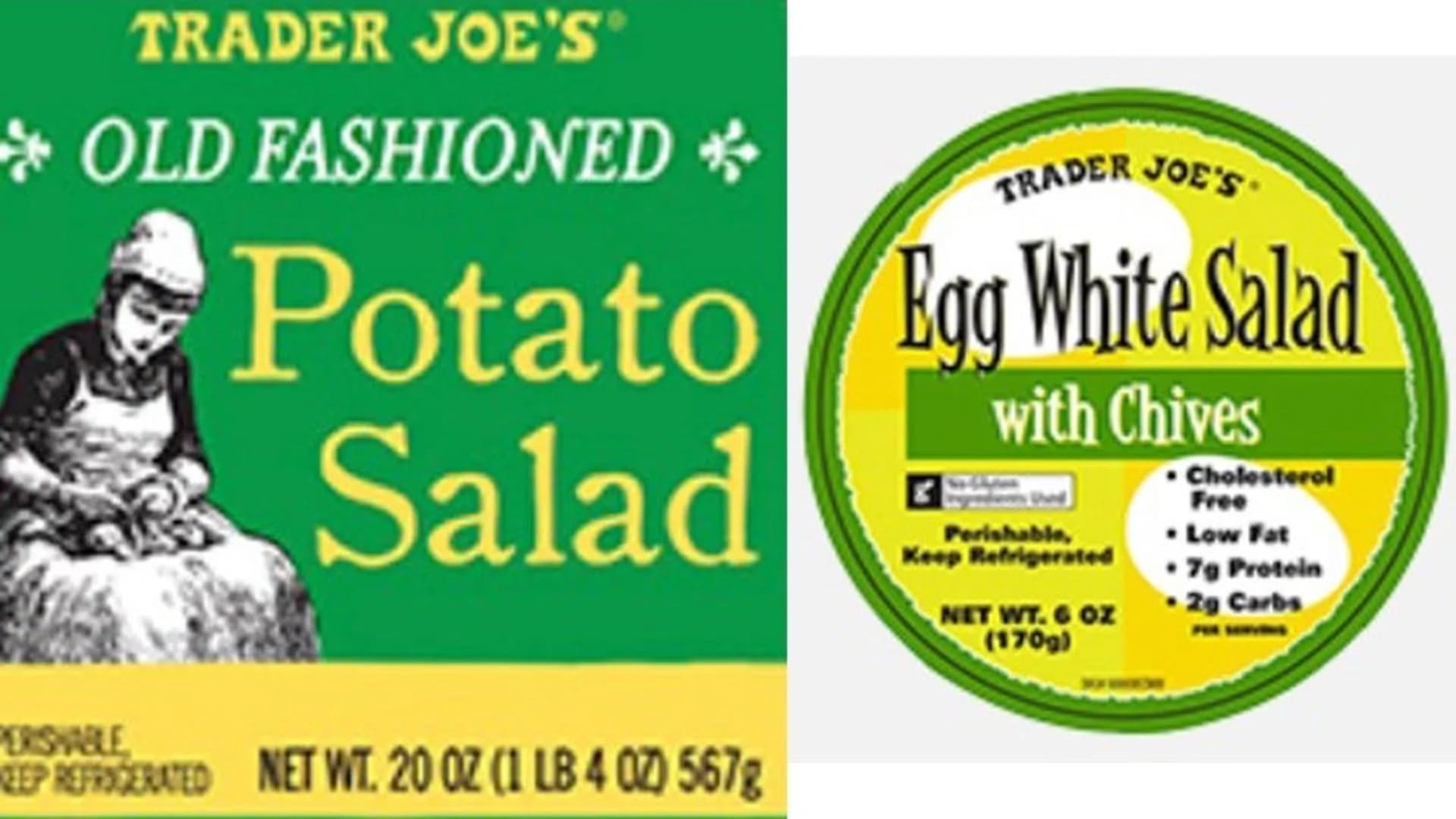 Trader Joe’s branded egg white, potato salads recalled due to possible listeria