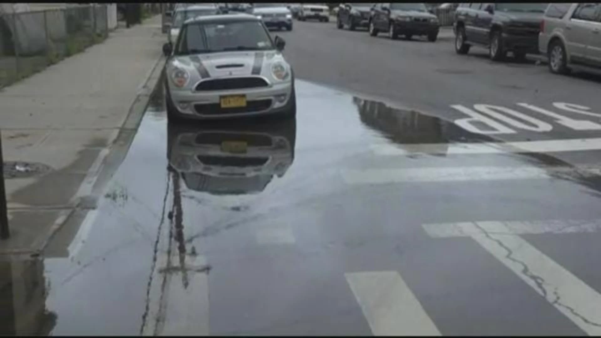 Rain leads to flooding in Canarsie
