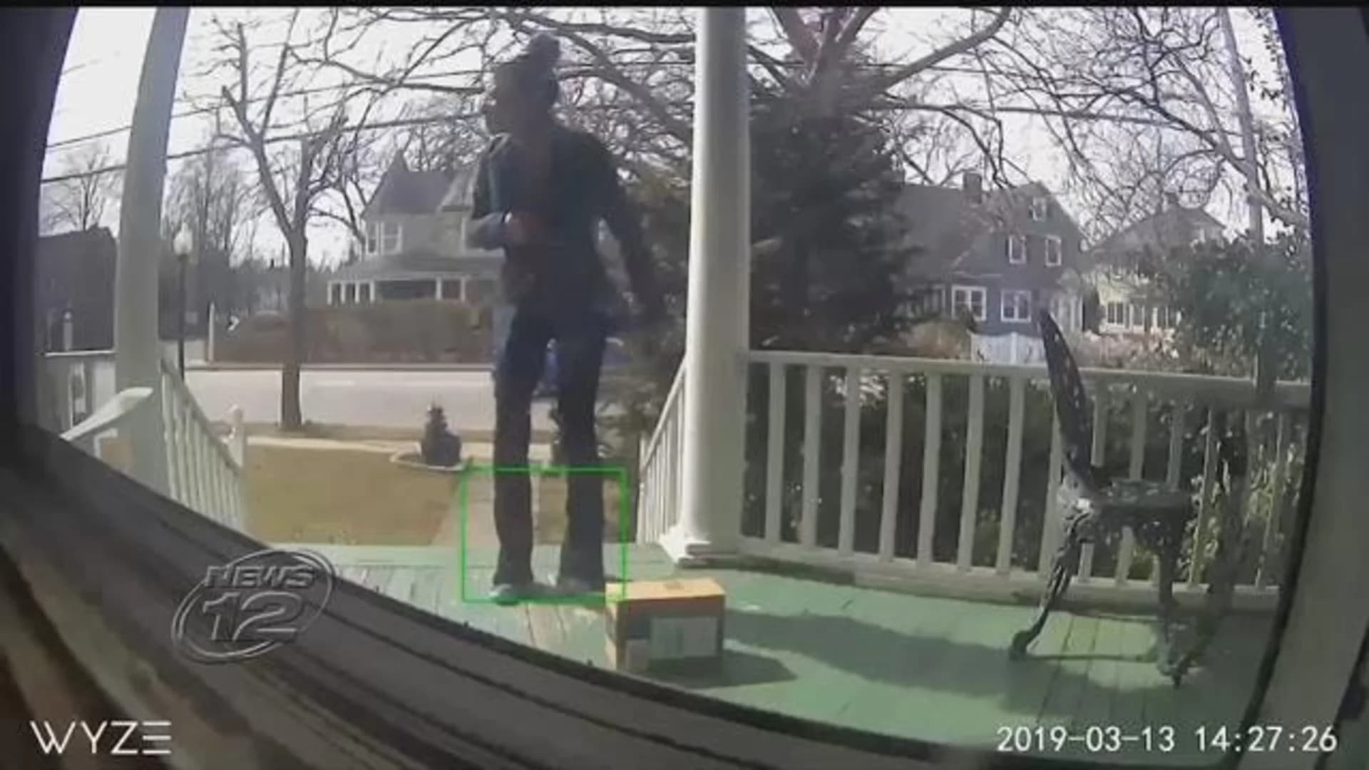 Porch pirate caught on camera swiping package from Babylon home