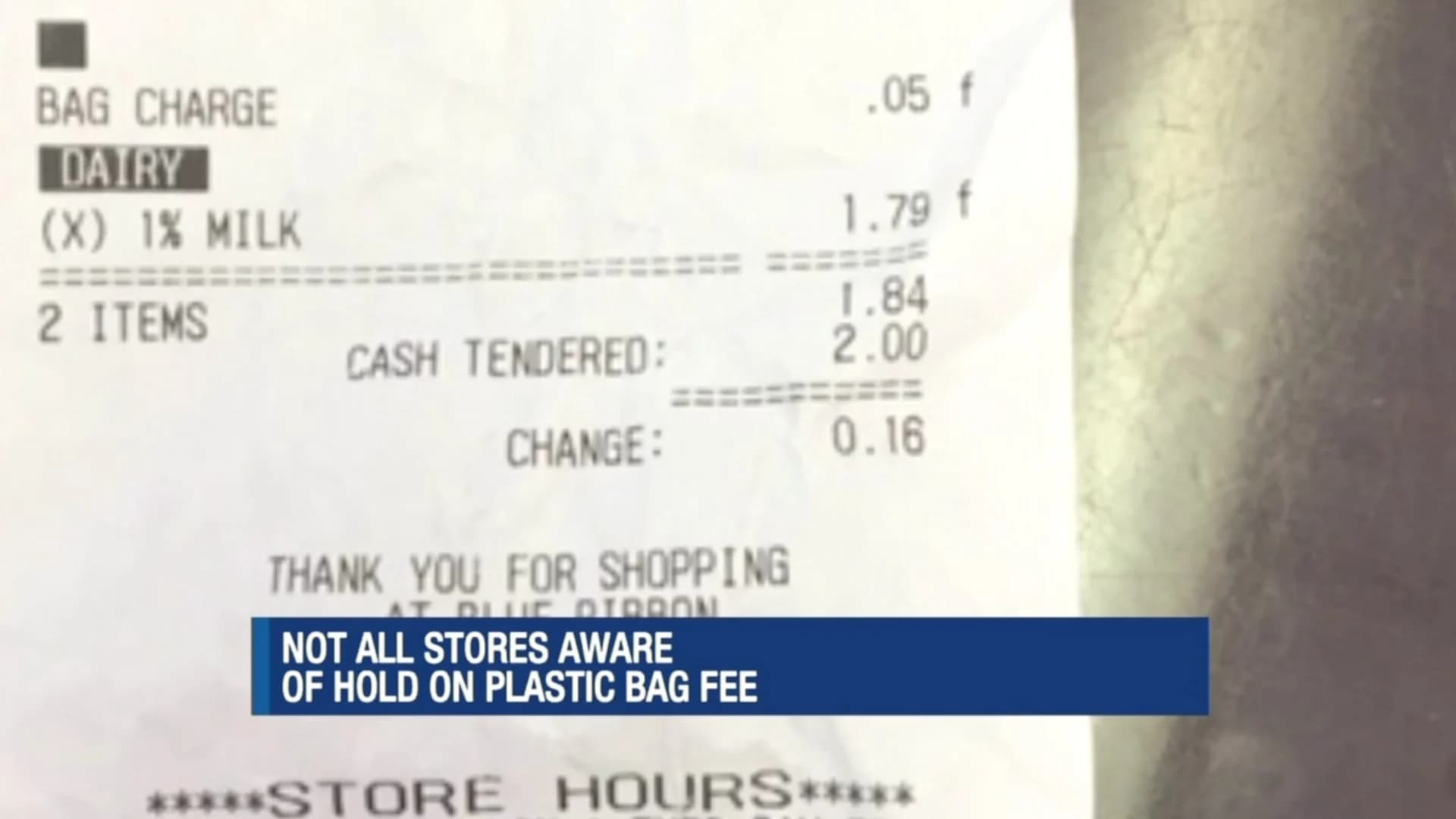 Some grocery stores unaware of hold on bag fee