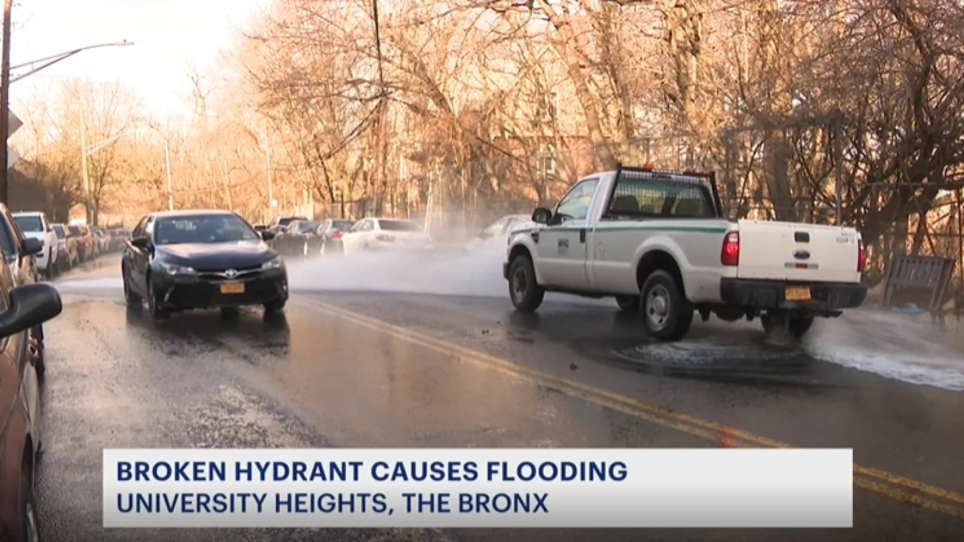Broken hydrant causes flooding, damages cars in University Heights