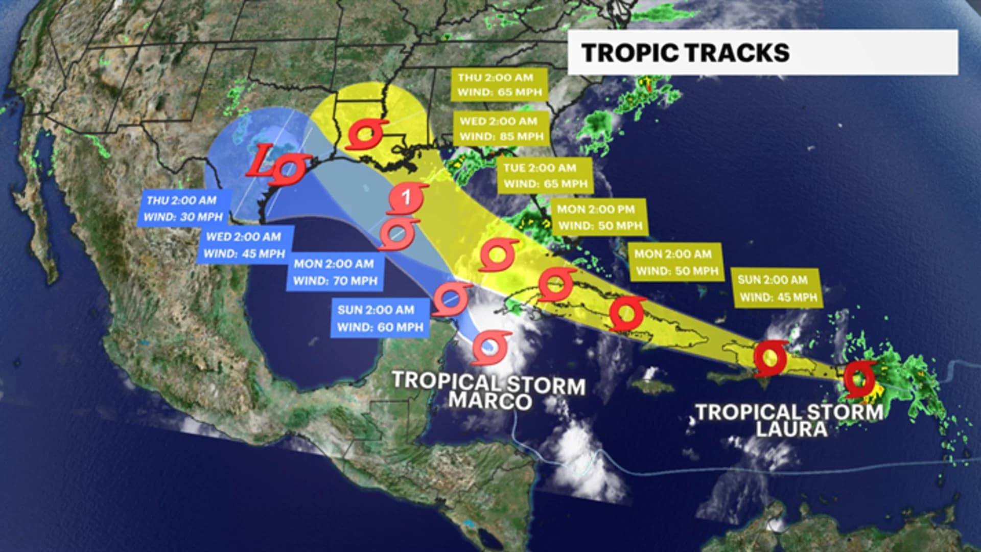 2 tropical storms pose a potential double threat to US Gulf Coast; Puerto Rico braces for flooding
