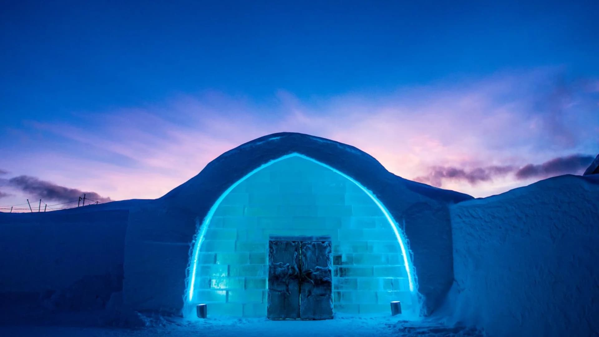 Take a chilly virtual adventure though an ice hotel in Sweden