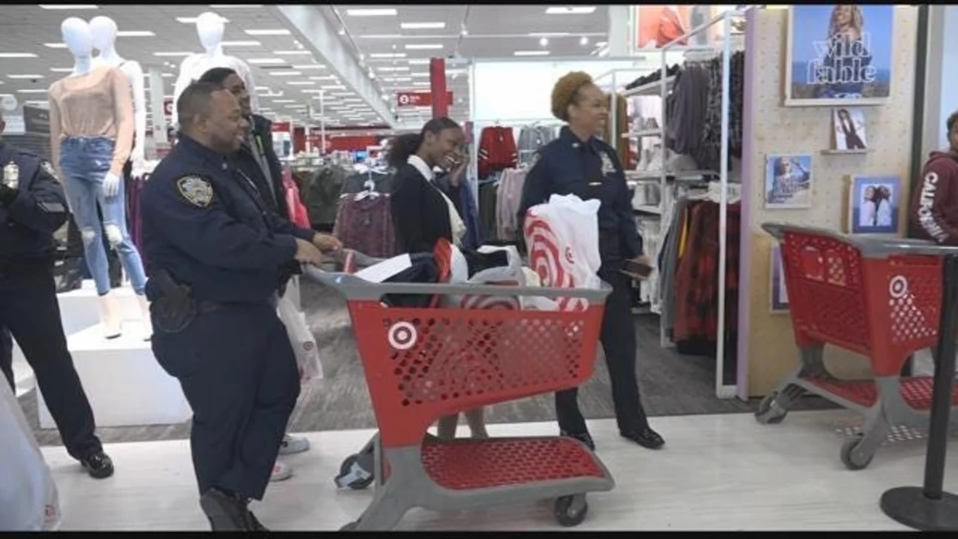 NYPD Explorers receive surprise shopping spree worth $200