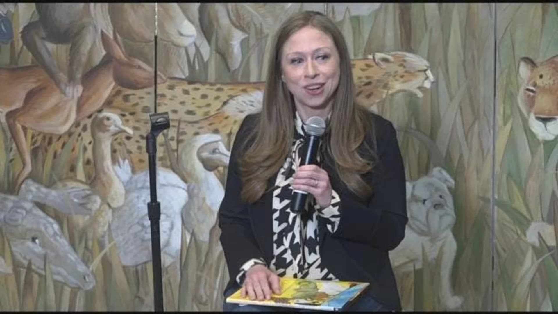 Chelsea Clinton reads new children’s book to kids at the Bronx Zoo
