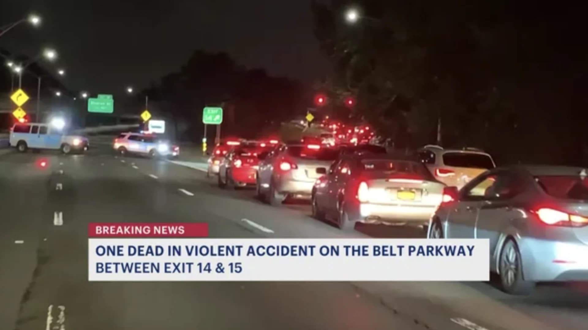 Police: Driver slams into police cruiser responding to Belt Parkway crash, 1 dead