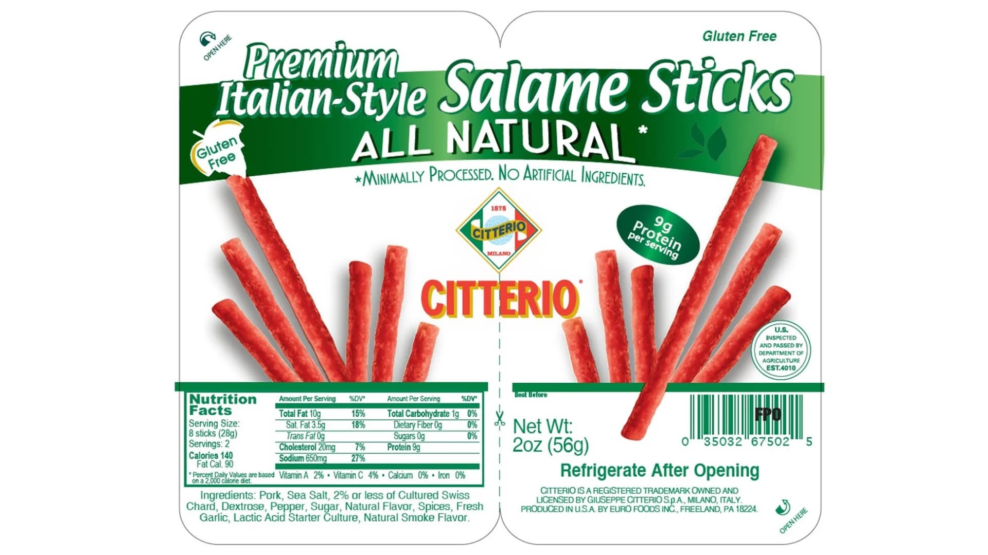 CDC: Salmonella outbreak linked to Citterio ‘Salame Sticks’