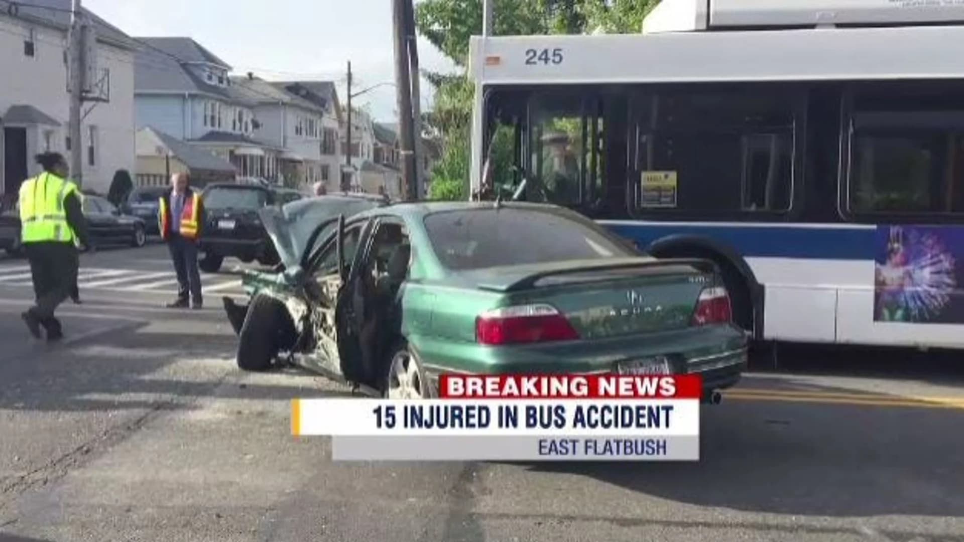 Officials: 15 injured after bus accident in Brooklyn