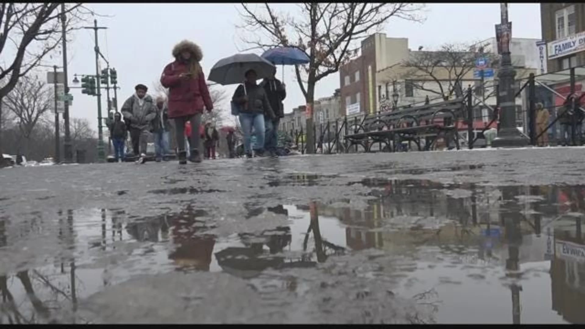 Rain makes for messy commute after morning snow