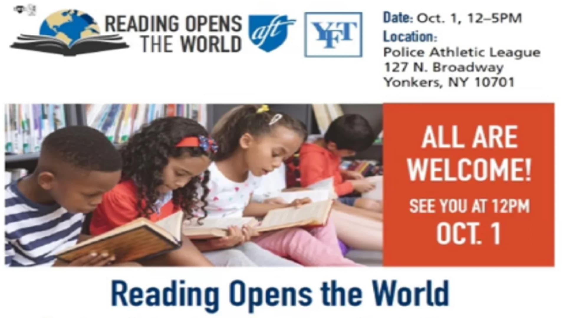 Book giveaway this weekend in Yonkers for students and educators